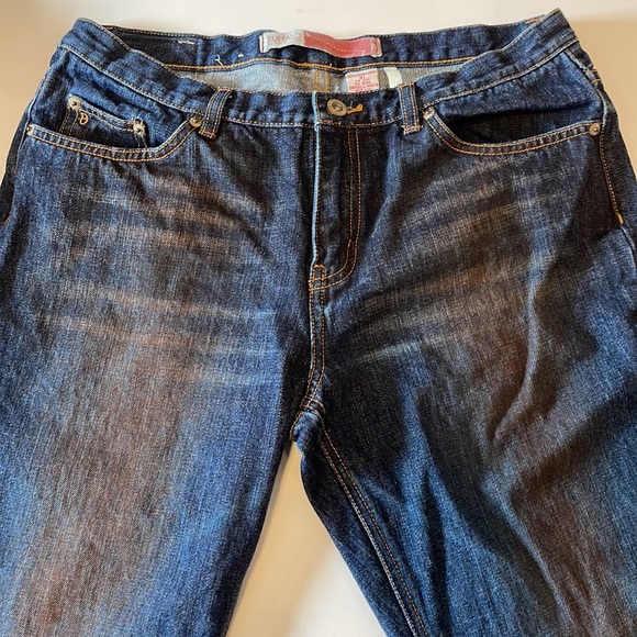 90s Vintage - Buffalo Rust Washed Low Waist Flare Jeans 100% Cotton - No Stretch - Picture 3 of 6